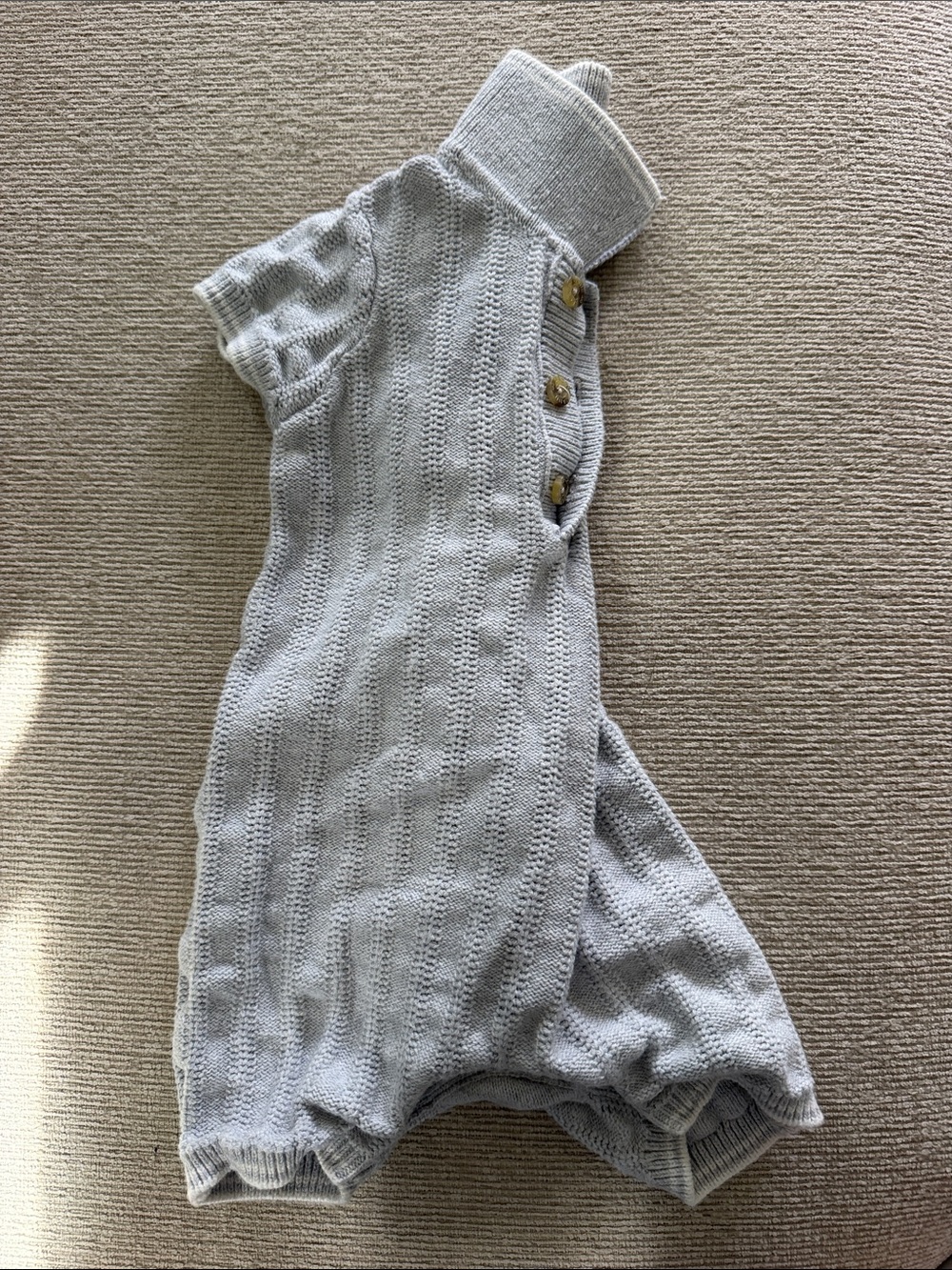Janie and Jack Collared Romper with Button Detail